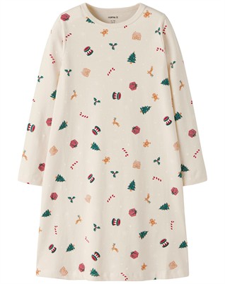 NMFVismas LS Nachthemd - Whitecap Gray